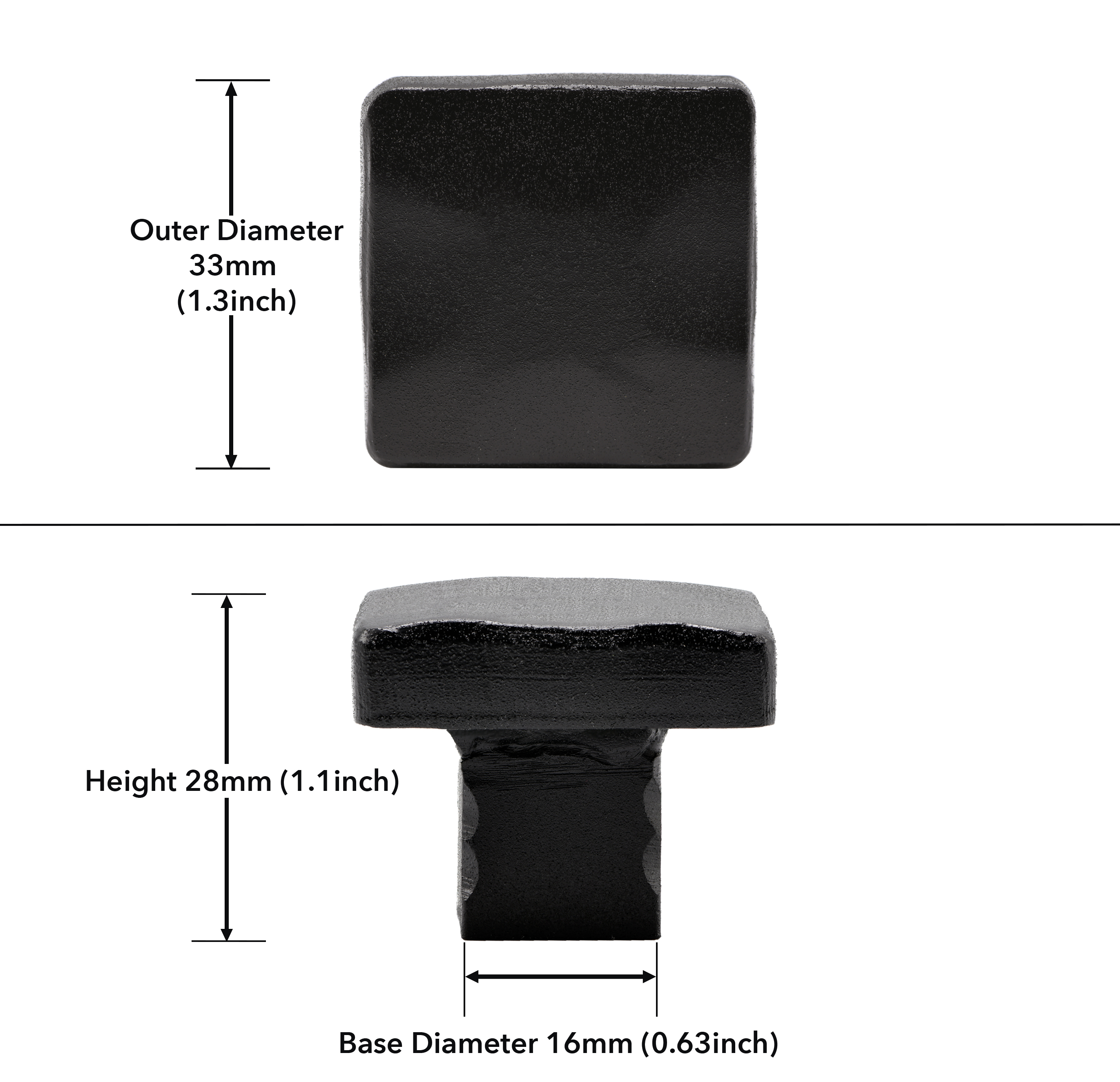 Stonecut knob dimensions and specifications